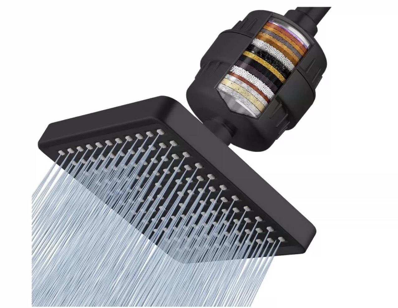 Amazon Filter top shower head, 6-inch detachable pressure-increasing shower head for European and American bathrooms, manufacturer full figure