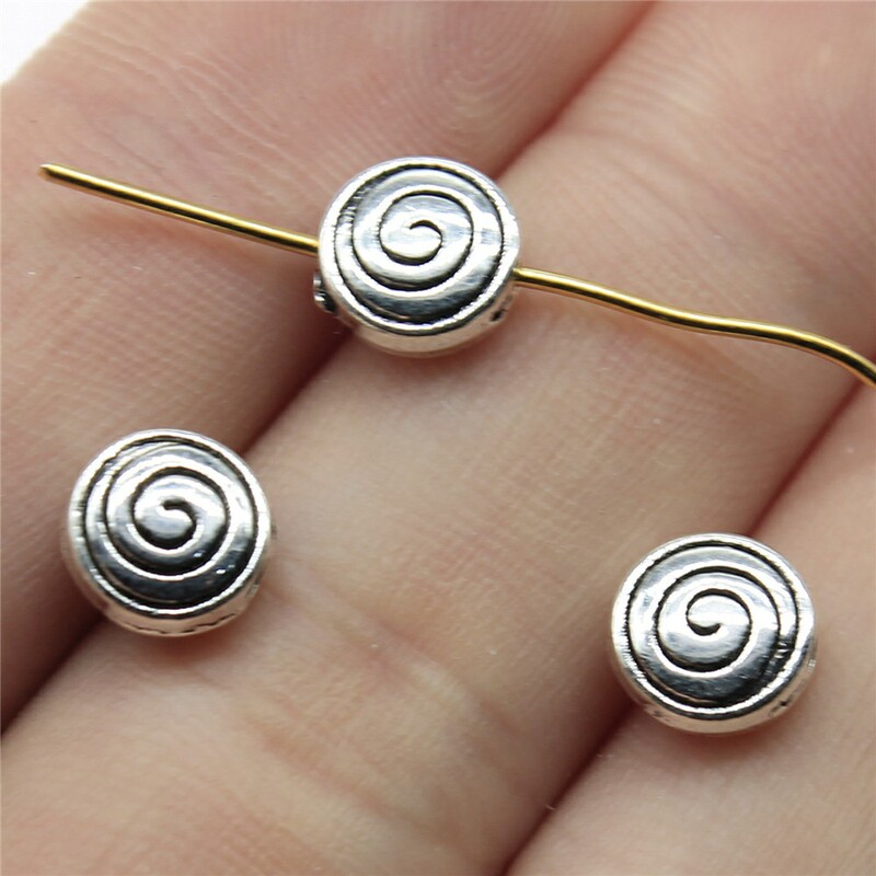8x 8x 4mm 0.9g multi-color Foreign trade DIY jewelry accessories large hole beads vortex thread hole beads