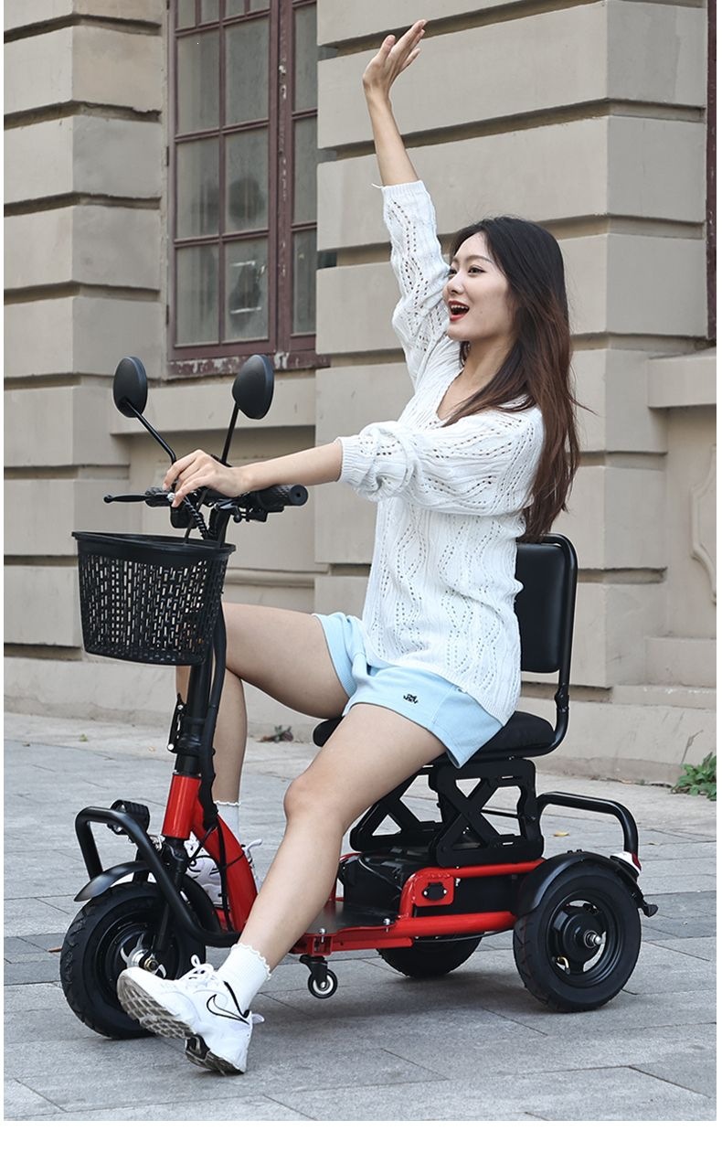 New model small lightweight foldable tricycle for the elderly, home use, travel mini disabled mobility scooter