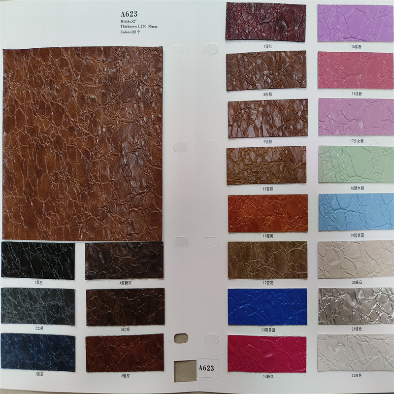 1.0mm爆裂冰纹石头纹pu皮革皮料箱包手提包服装鞋材pu人造革