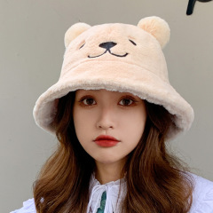 漁師の帽子の子供の秋冬の韓国版の百合の潮の熊の甘くてかわいい羊のぬいぐるみの厚い保温の耳のたらいの帽子