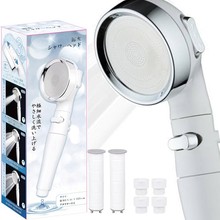 全新白色节水花洒增压过滤三档调节淋浴喷头水量调节日式喷头花洒