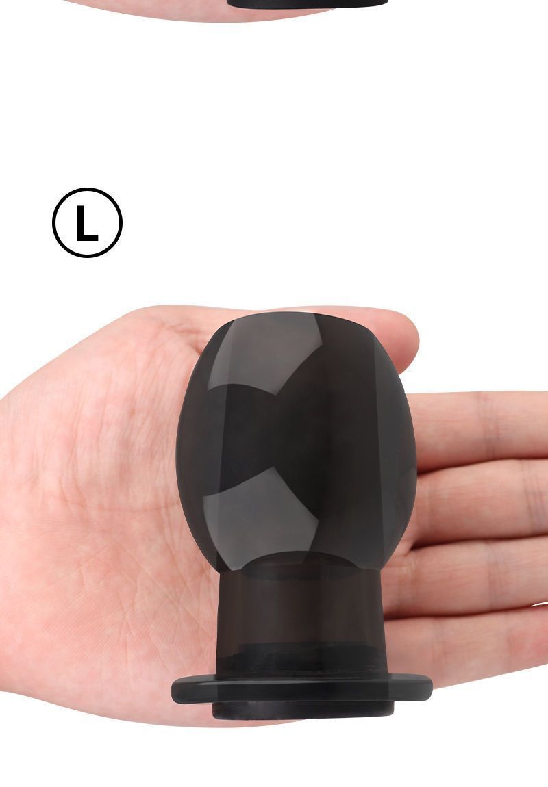 Hollow Anal Plug Dilator, TPE, XL Size, Transparent Design — detail image 12