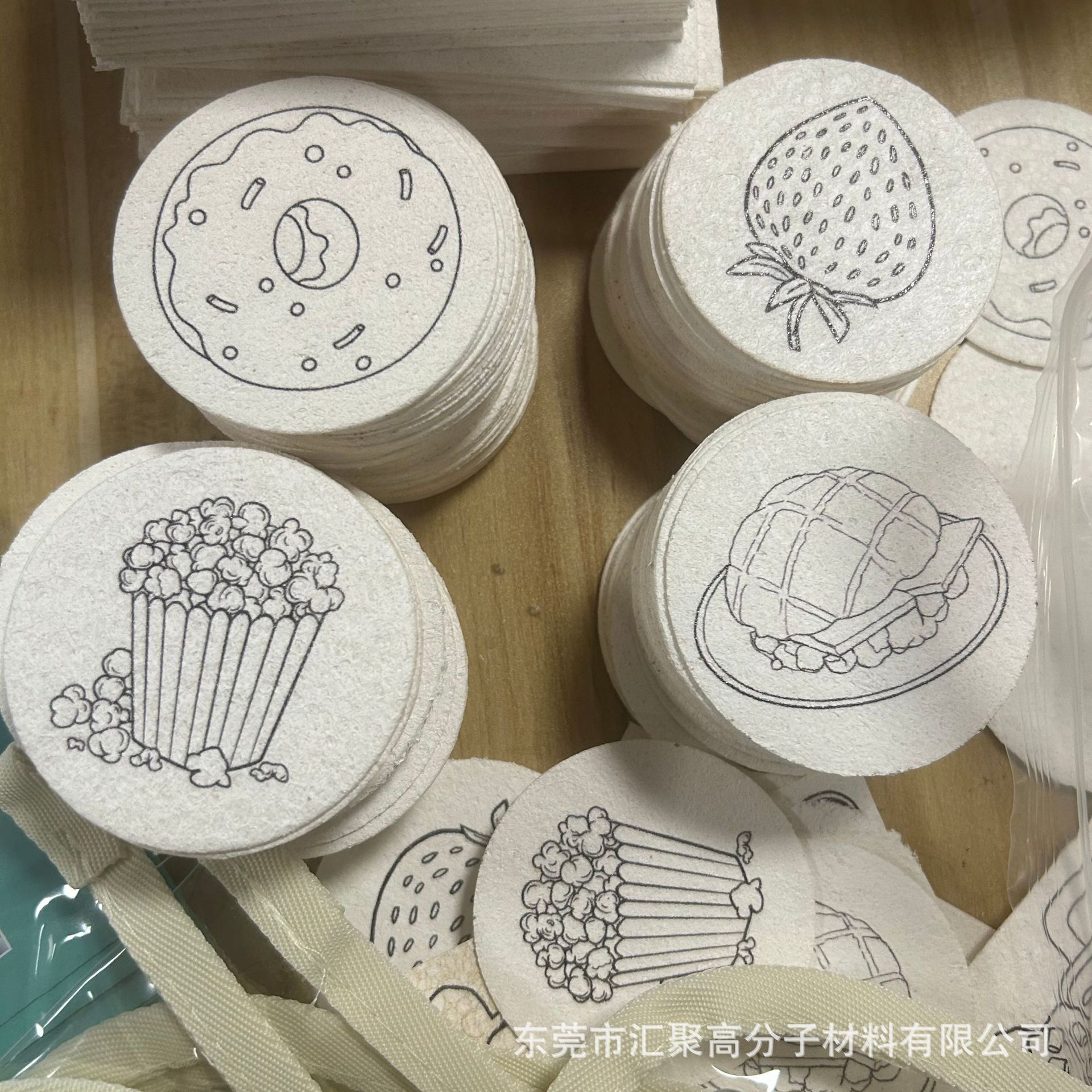 65*65*10 肌理画DIY绘画儿童绘画 压缩白色木浆绵