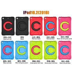 Apple iPad 7/8/9 世代タブレット保護ケース 10.2inch 子供用シリコン落下防止エア回転スタンドに適しています。