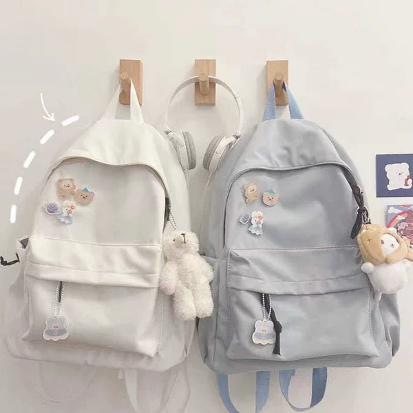 Muji Series Large-Capacity Schoolbag for Women, Korean Version, Harajuku Ulzzang College Student Backpack, High School Ins Style Backpack