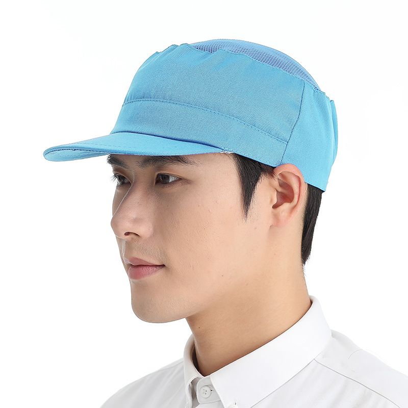 Sombrero de taller de fábrica, sombrero de red a prueba de polvo, sombrero de trabajo especial para fábricas de alimentos, sombrero respirado para hombres y mujeres, sombrero de cabello anti-caída para comidas