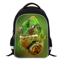 男孩蜥蜴书包儿童双肩背包 荧光带反光设计学生包图片大全