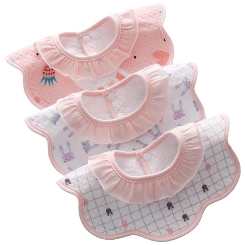 Spring and Autumn baby saliva towel children's rotating bib baby cotton spitting artifact newborn gauze waterproof bib