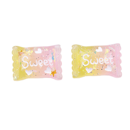New resin glitter mini sweet candy box DIY cream mobile phone ear hair accessories key chain pendant