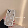 Apple, white iphone13, phone case, Japanese and Korean, mirror effect, 13promax