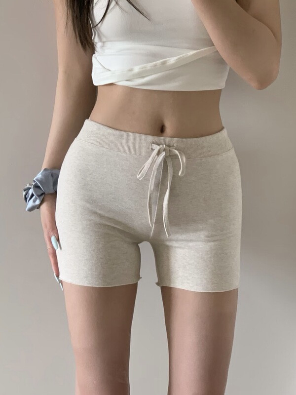カーダシアン風コットン4方向ストレッチショートパンツ、万能でスリム、快適なコットンアミド素材、知的で可愛いショートパンツ|undefined