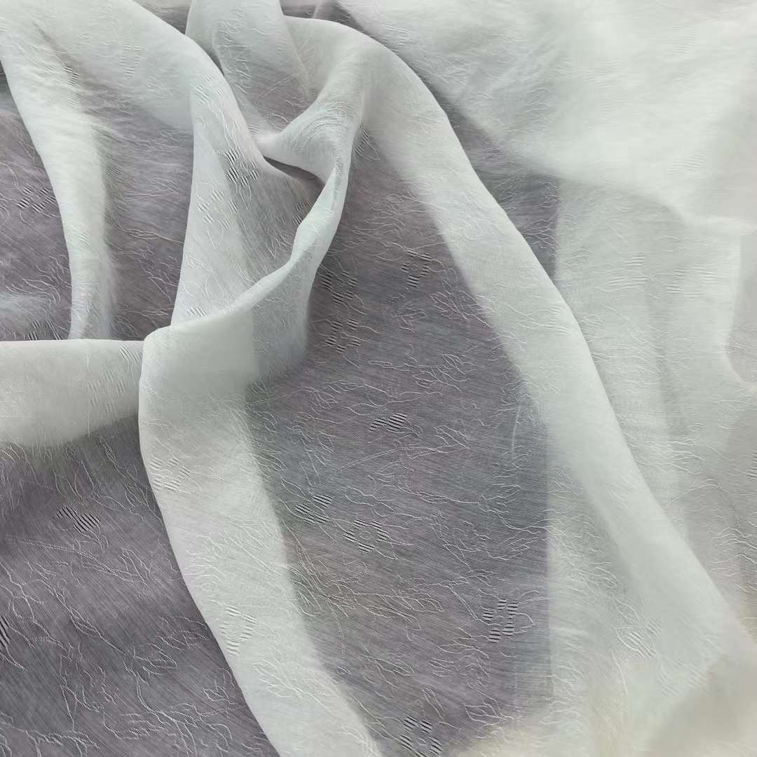 骁骏纺织新中式面料夏季薄款天丝月季提花面料衬衫连衣裙童装旗袍