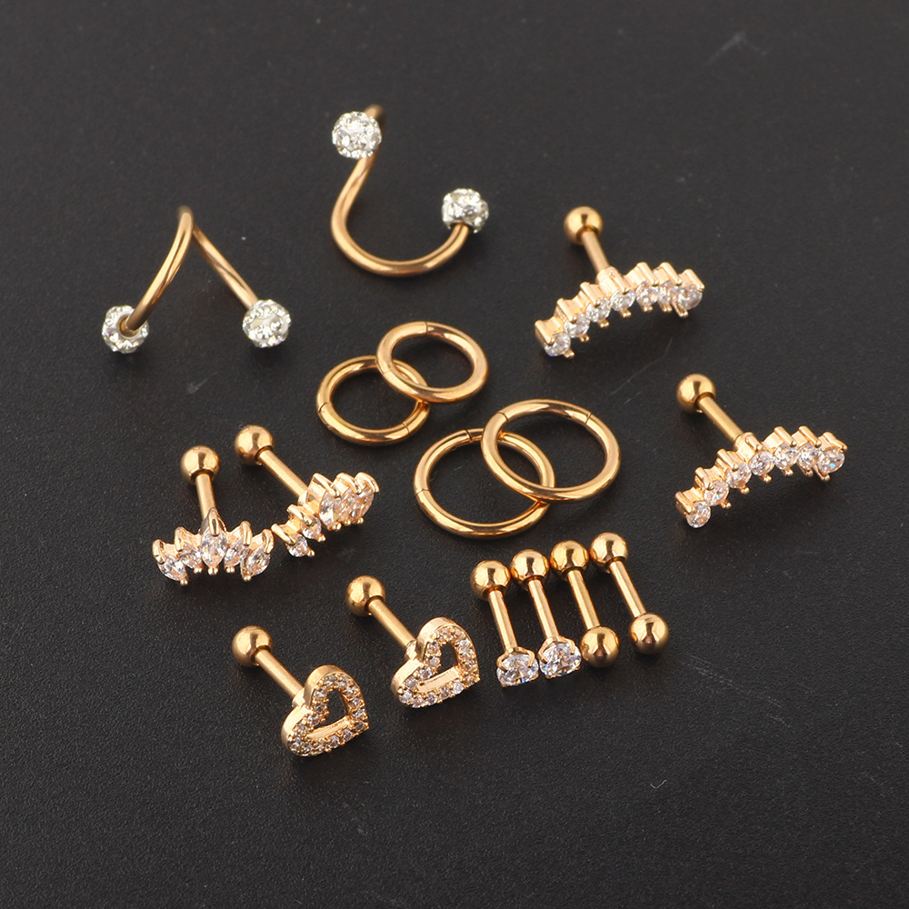 16G labret stud size and finish detail