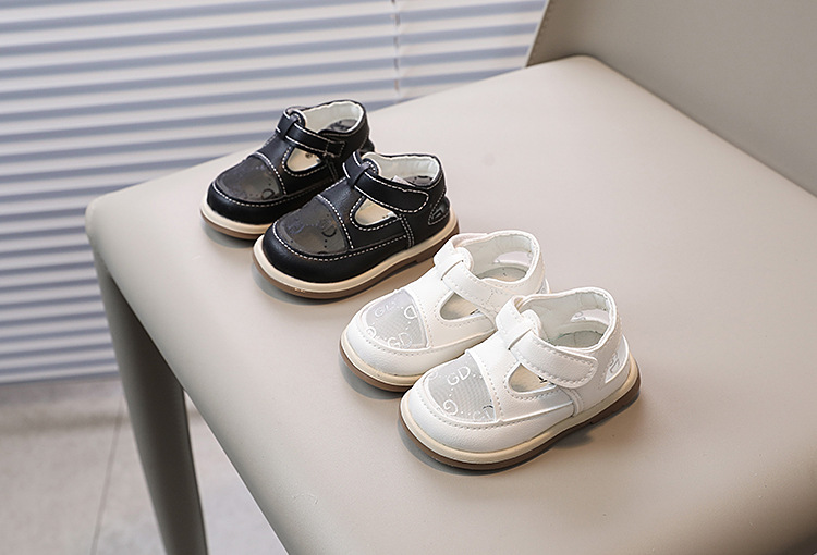 Borsa estiva da passeggio per bambini in rete traspirante piccoli sandali bianchi per bambini, ragazzi e ragazze, scarpe per bambini, età 0-2_voghion.com