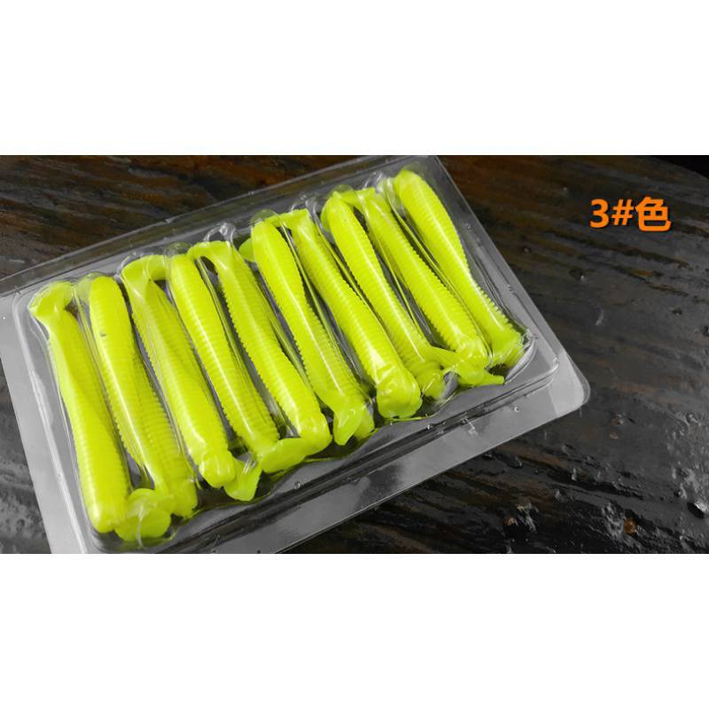 6 Colors Paddle Tail Fishing Lures Soft Plastic Baits Fresh Water Bass Swimbait Tackle Gear