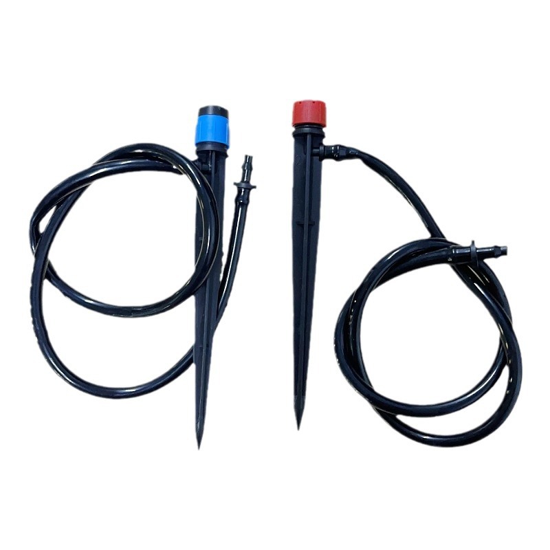 13 centímetros de rociador de injerto de primavera circular con 1m4 / 7 tubo capilar 8 agujeros ajustables de injerto de goteo de árboles frutales en maceta riego por goteo