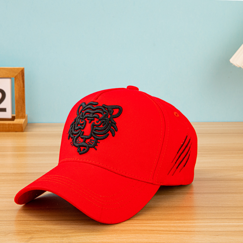 Nieuwe tijgerkop hoed casual veelzijdige honkbal mannen en vrouwen, geborduurde pure katoenen golfpet voor koppels_voghion.com