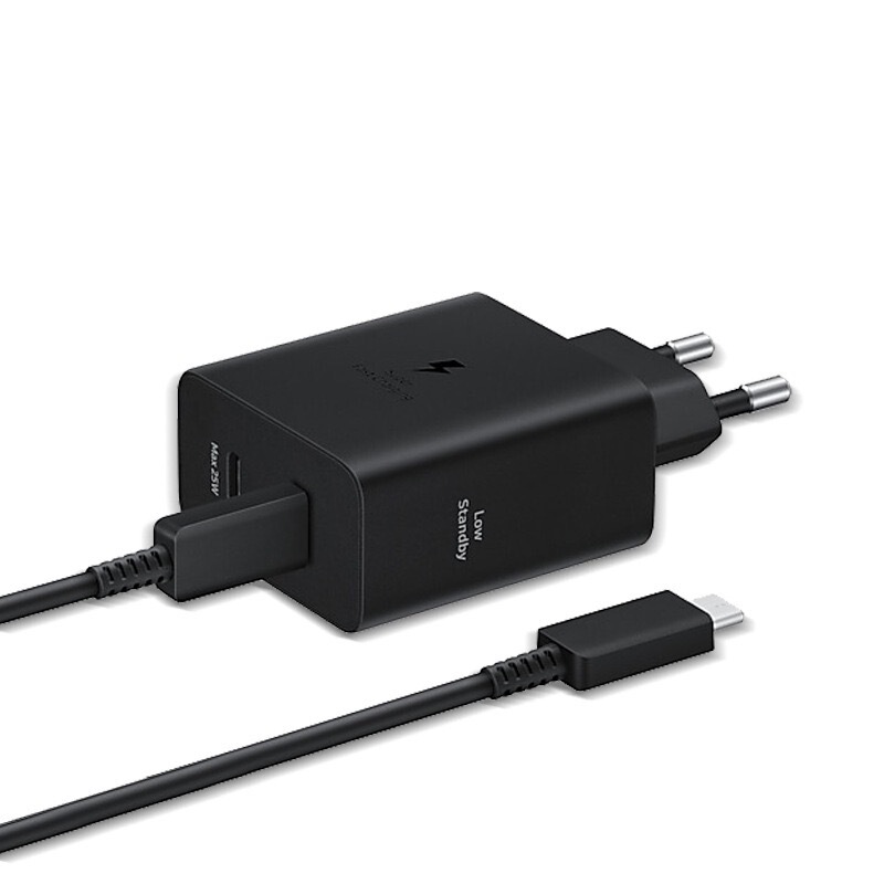 Samsung 50W 欧州および英国充電器 T5020S25/U24/デュアルポート超高速充電 2.0 高速充電ヘッドに適しています。|undefined