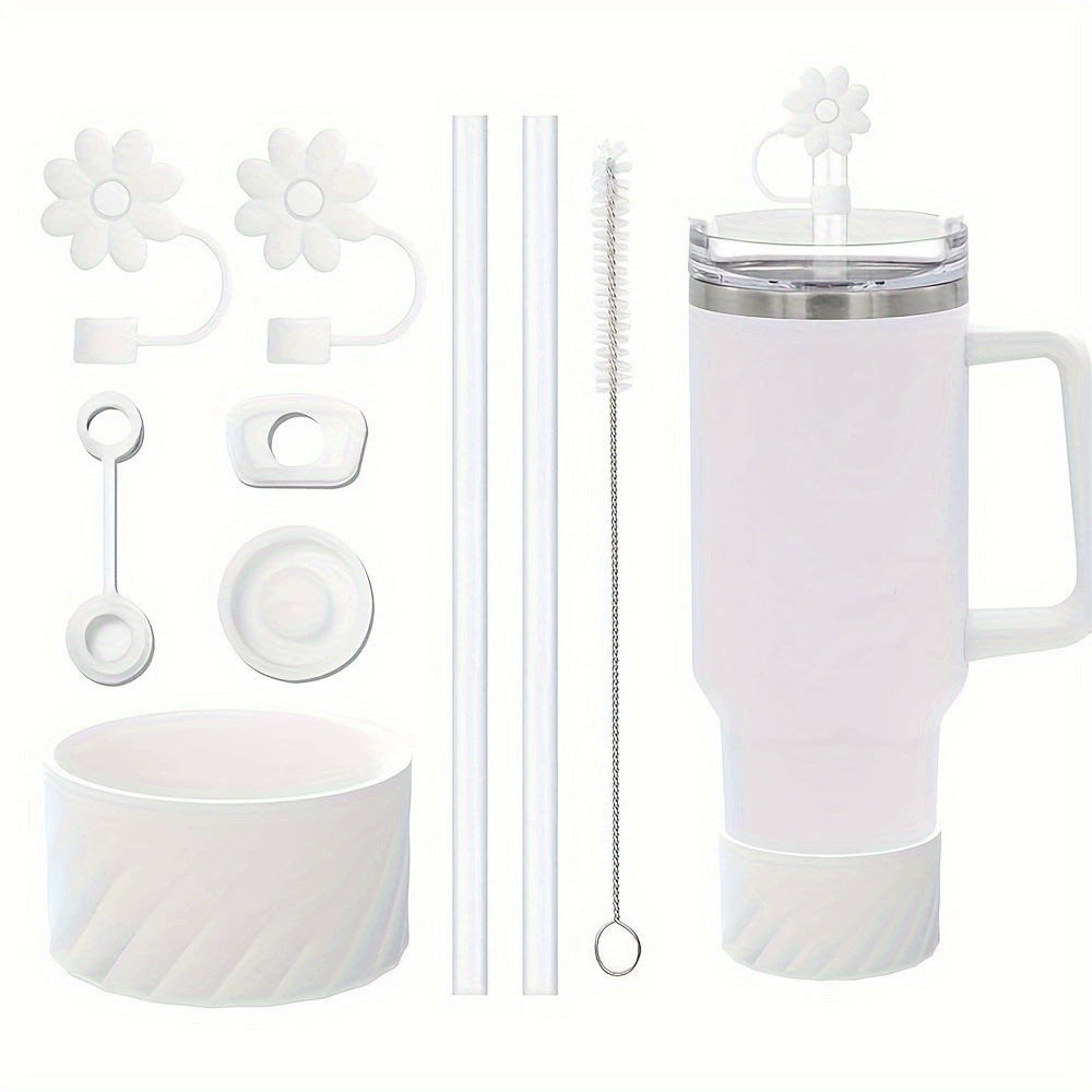 Multicoloured accessories, silicone set, breast pads, straw, brush, (Physicals)