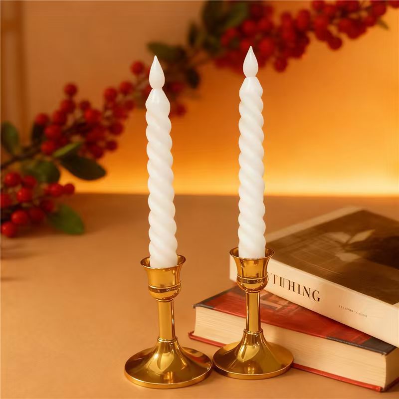 Velas electrónicas 6 nuevas bodas románticas de hotel luces de vela atmósfera decoración lámparas de prop largas luces de simulación LED image 4