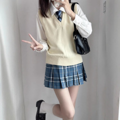 JK 制服セーターベストカレッジスタイル cos アニメ無地ベーシックベストセーター女子学生在庫あり