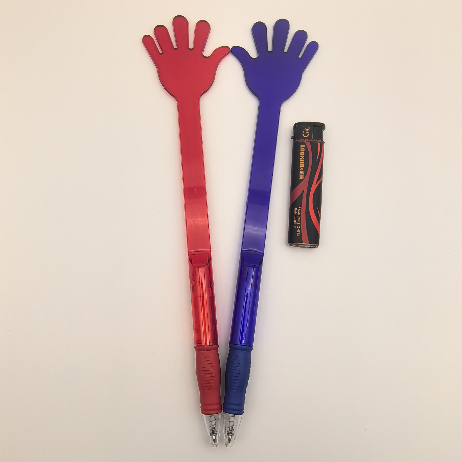 Pluma de bolas creativa con forma de palma, pluma de juguete para estudiantes de primaria, color personalizado y logotipo, pluma de palma grande