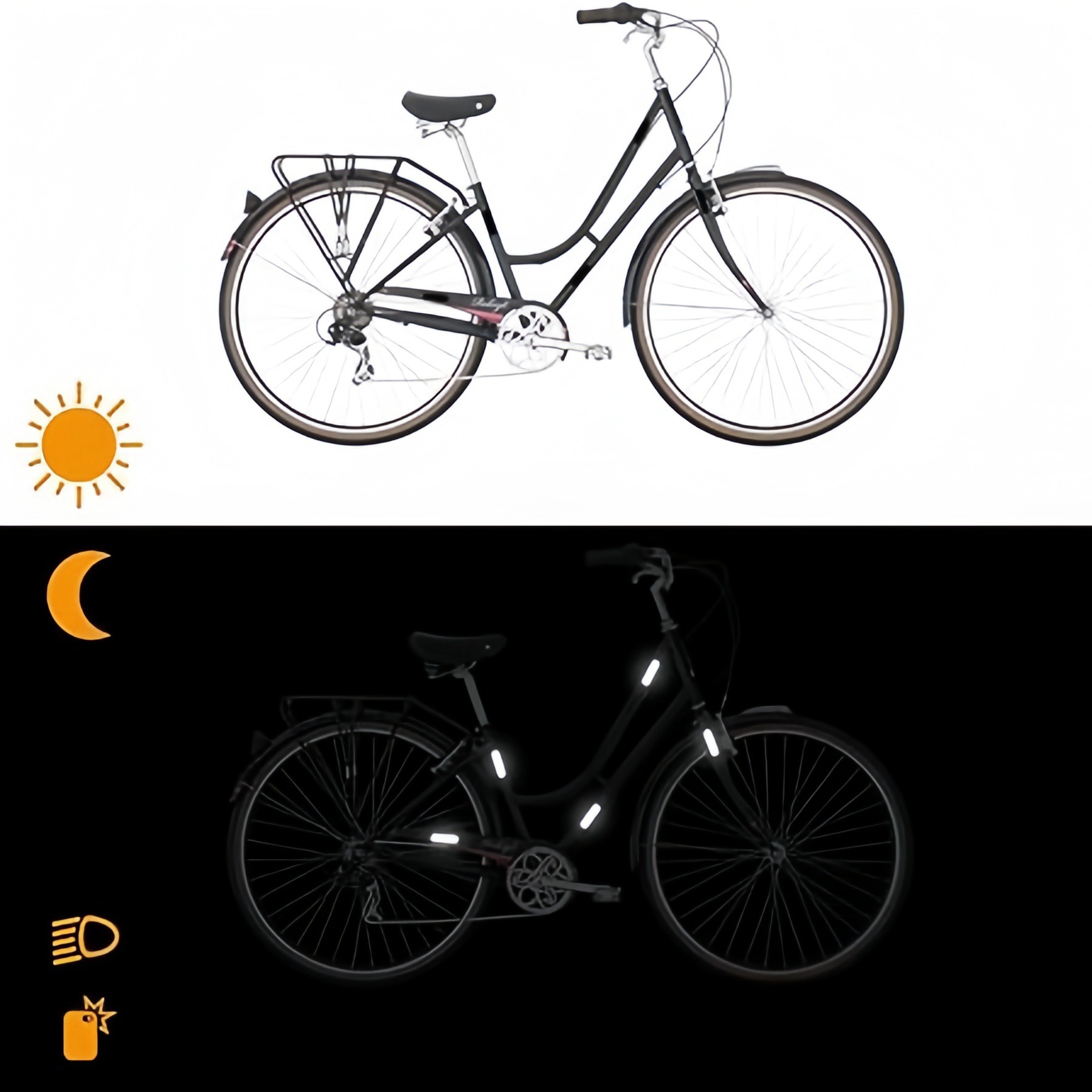 Retro Reflective Black Sticker Honeycomb Hexagon Helmet Bike Reflective Tape