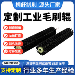 工业毛刷辊带轴玻璃光伏清洗尼龙外绕植毛辊刷水果去皮机除尘毛刺