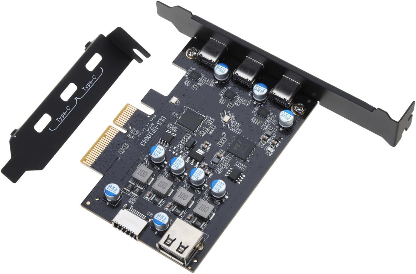 Fabricante en existencia PCIE a la tarjeta de extensión tipo-c USB3.2 20Gbps Tarjeta sin conductor del adaptador de la computadora de escritorio