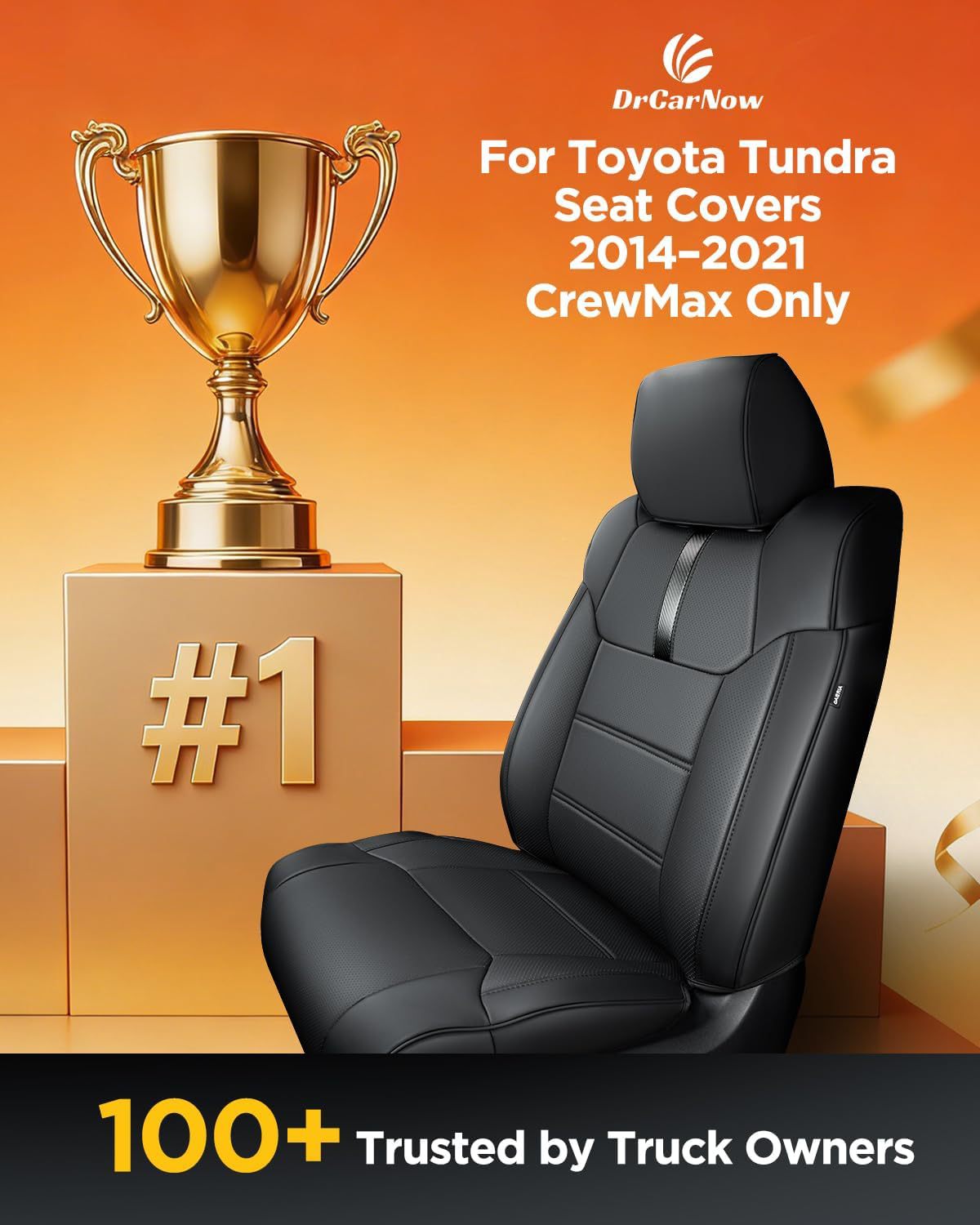 Toyota Tundra Pickup Truck Special Seat Cover, Full Leather, All-Season Car Seat Cushion, Full Leather Interior Accessories, Seat Cover