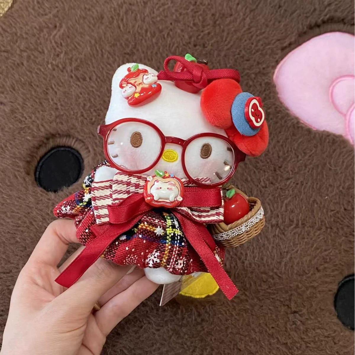 Hello Kitty, подлинная мультяшная плюшевая кукла, подвеска, брелок