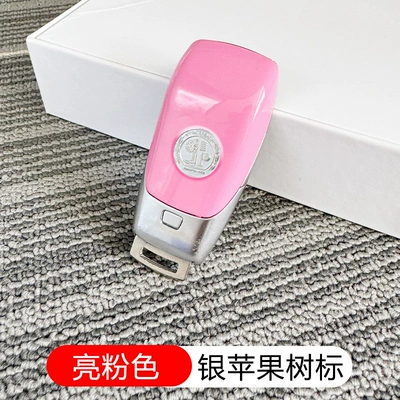 Car Keys — Frosted Back Cover Shell - standard-pink-shell-silver-apple-tree