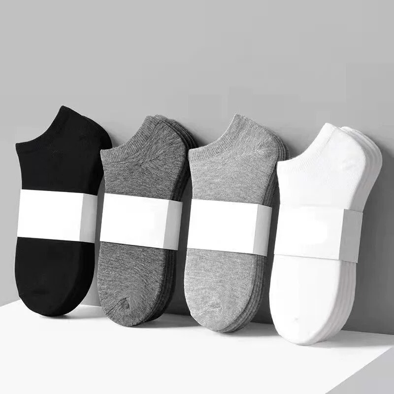 Disposable Socks for Women, Black, White and Gray Pure Color Invisible Boat Socks for Men, Basic Versatile Casual Socks, Zhuji Socks