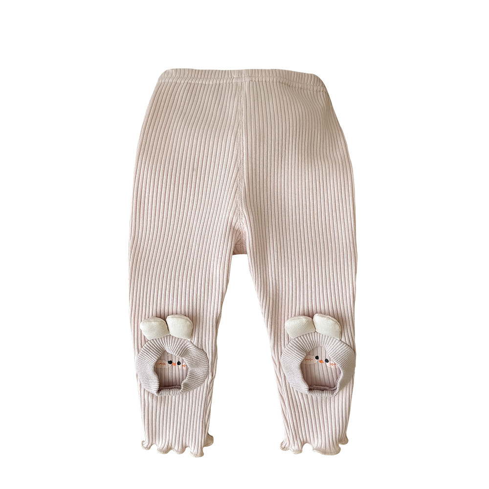 2024 primavera y otoño nuevo estilo ins versión coreana de un tipo de bebé bebé dulce y lindo 0-3 años de edad leggings elásticos exteriores 1