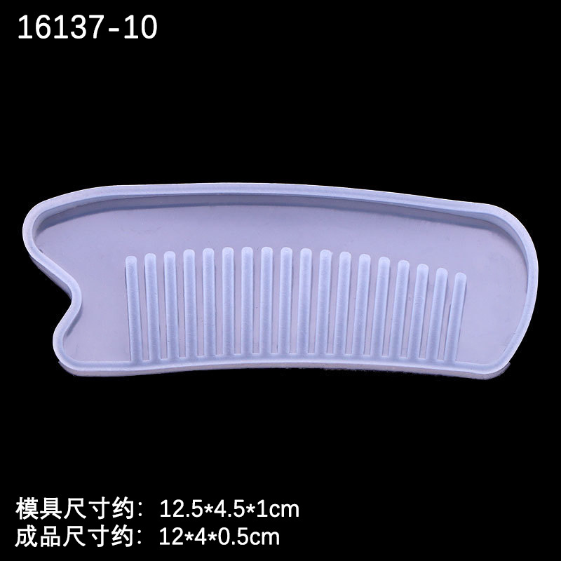 Espejo peine cristal epoxi resina hecha a mano molde de silicona lindo dibujos animados peine epoxi molde múltiple opcional