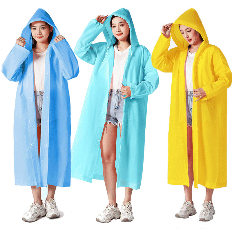 Rainstorm-proof Adult Raincoat Women's Fashionable Hiking Long Increased Waterproof Windbreaker Lightweight Full Body Poncho Non-disposable