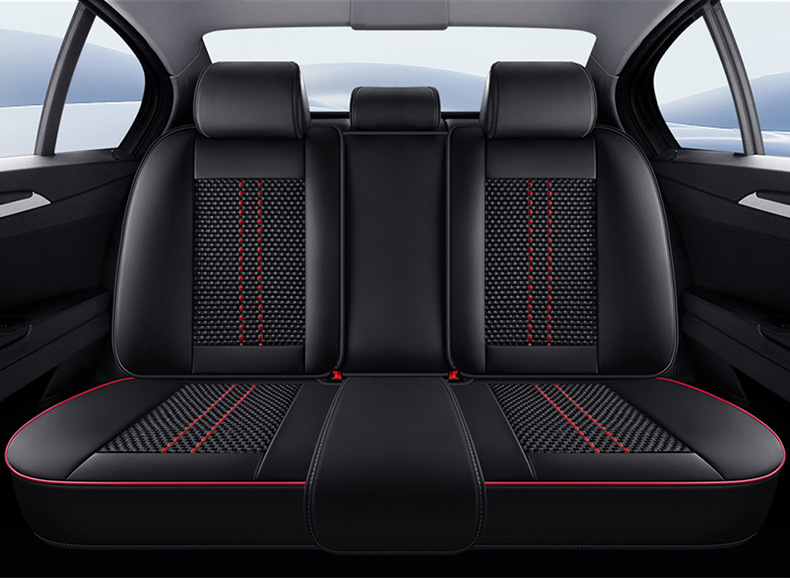 Wow Custom-Made Nappa Leather Diamond-Shaped Seat Cover Ice Silk All-Season Universal Car Five-Seater Seat Cushion Full Surround Seat Cover