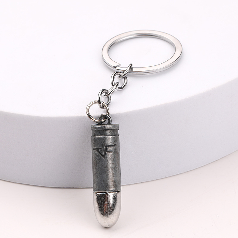 Jesús supervivencia pubg Bullet modelo aleación metal llavero colgante accesorios pollo juego arma periférica