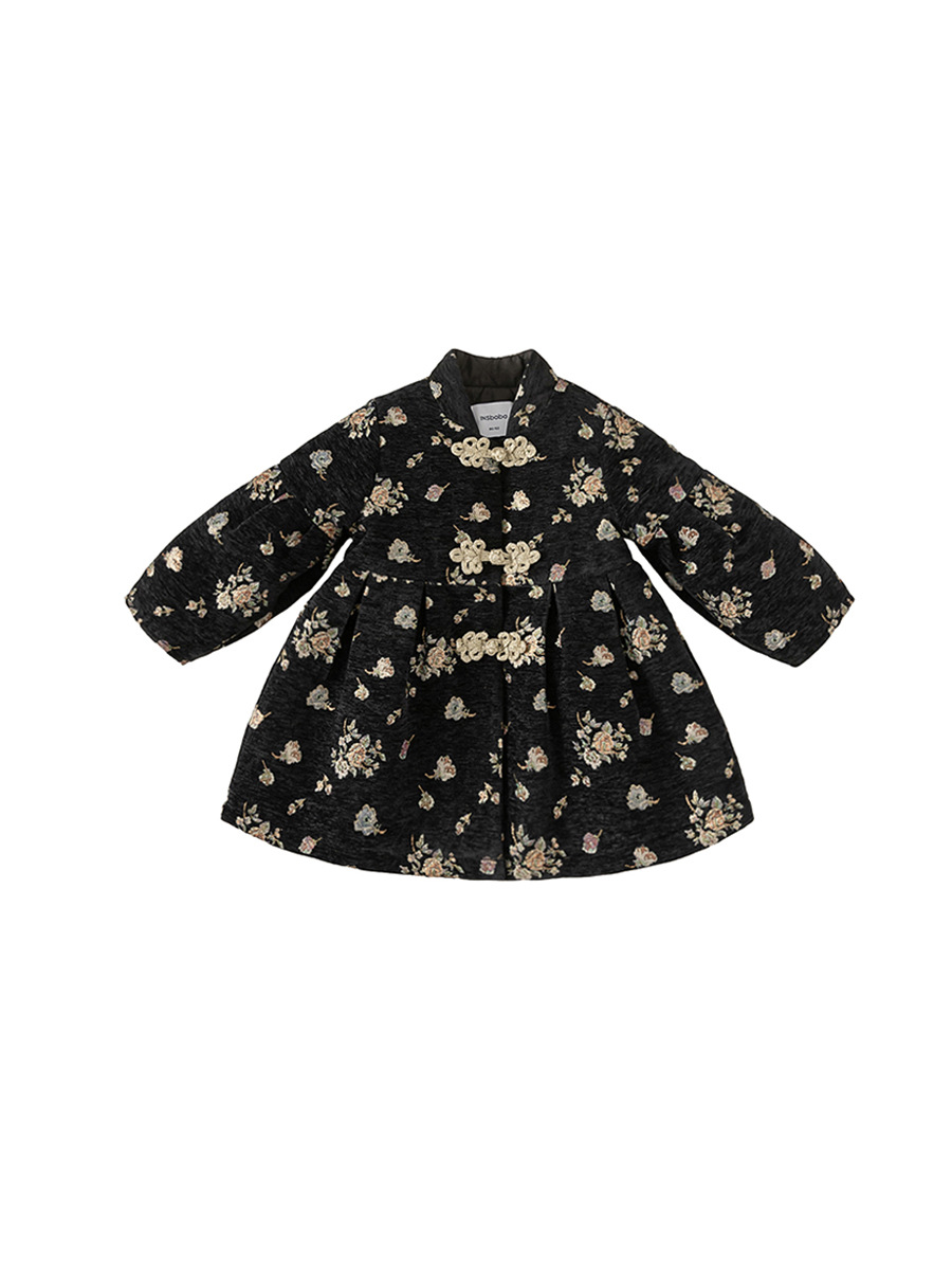 Yoobao ropa para niños niñas abrigo de flores retrógradas otoño y invierno mujeres Bao Guo abrazamiento de cuello de altura abrigo de abrigo suelto