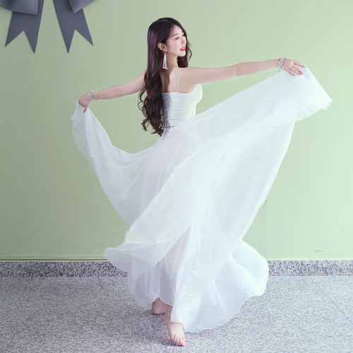 Classical dance clothing 720-degree double-layer elegant Tencel large swing skirt modern folk dance practice clothing performance clothing set
