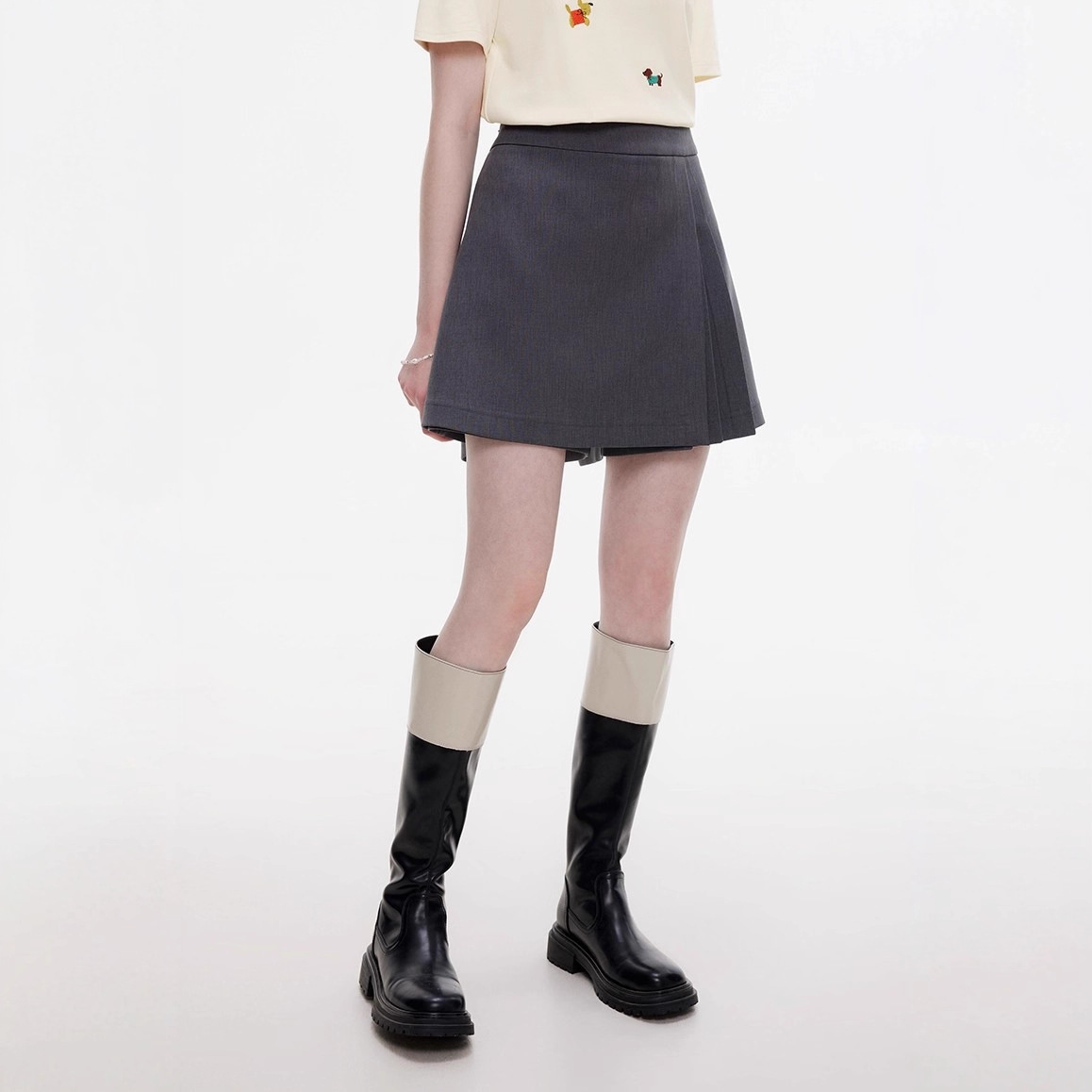 西装裙裤女款夏季2025新款高腰a字不规则短裤裙假两件短裙半身裙