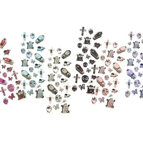 Original Vintage Dark Style Cross 3D Sticker, Instagram Korean Style Gukka Handmade Diary Laser Sticker