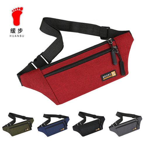 Wholesale running sports waist bag for men and women casual outdoor shoulder crossbody chest bag mobile coin purse printed logo