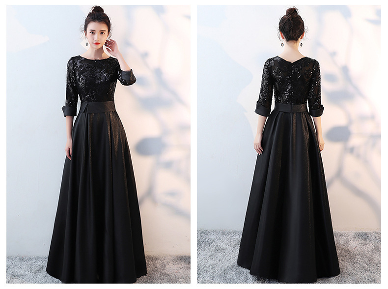 Abito da sera lungo ed elegante da donna vestito da cerimonia fluido_voghion.com