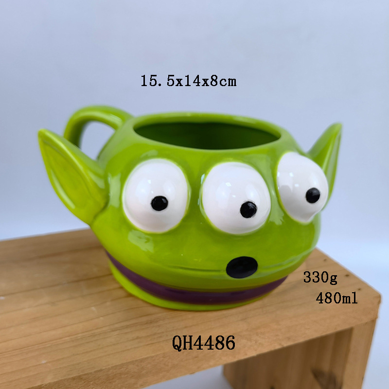 Taza de cerámica de monstruo famosa en internet, estilo europeo y americano, taza de monstruo de ojos grandes, éxito de ventas transfronterizo.
