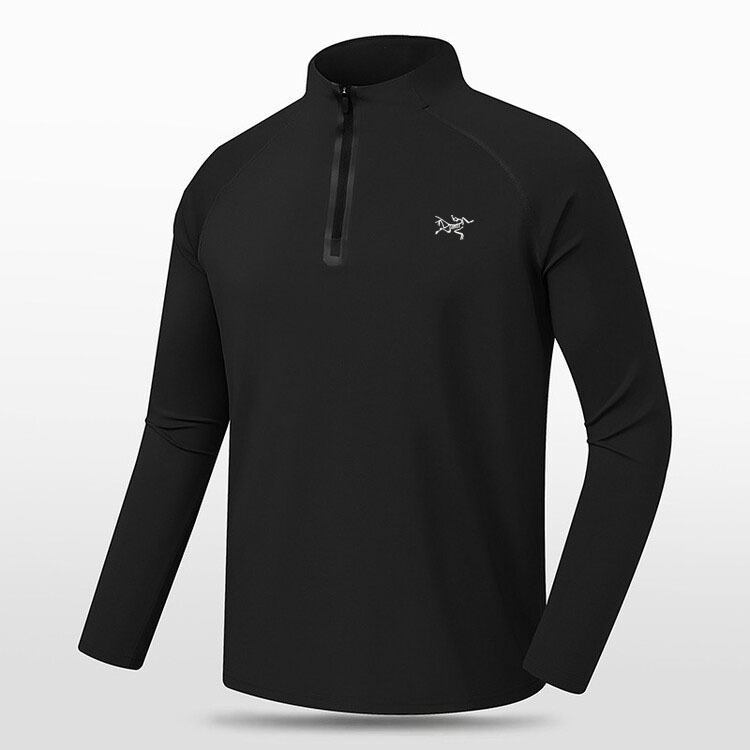 Bird Home Outdoor Sports Quick-drying Long-sleeved T-shirt Men's Half-height Zipper Collar Spring and Autumn Outdoor Casual Breathable High-end Top