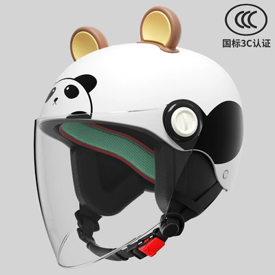 Seasons Safety Helmet – Motosiklet kaskı (dəbilqə) - red-panda-3-16-years-old-can-be-worn-hd-long-mirror-detachable-ear-protection