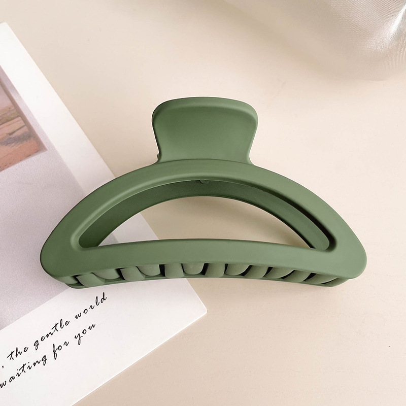 Clip de semicírculo a juego de color esmerilado hembra horquilla grande de plástico Sentido de alta calidad Cabeza trasera clip de tiburón tocado accesorios para el cabello