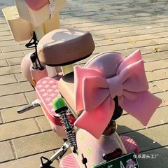Emma 電気自動車ユニバーサルリボン装飾電気自動車ステッカーアクセサリーリアシートバック装飾品 Yue シリーズ